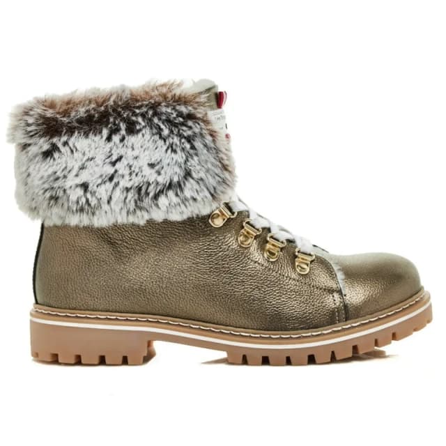 LES TROPEZIENNES PAR M.BELARBI Lacen Mountain Ankle Boots in Leather with Faux Fur bronze Women 36 (3.5);41 (7);39 (5.5 to 6);38 (5);37 (4)