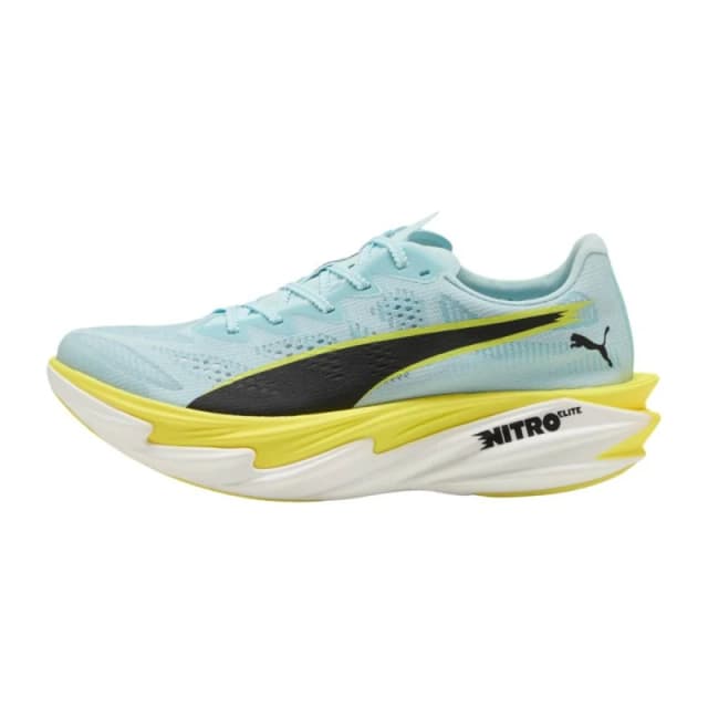 Puma Deviate NITRO Elite 4 Blue Yellow SS26 Womens, Size 37 - EUR