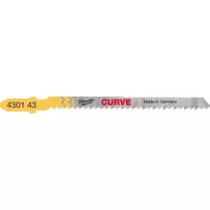 Milwaukee Wood and Plastic Curve Cutting Jigsaw Blades Pack of 5