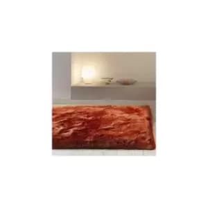 Plush Plush-Rust 140cm x 200cm Rectangle - Orange