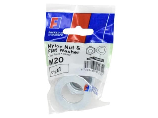 Forgefix Fpknnw20 Nyloc Nut & Washer M20 Forgepack 1 Forfpknnw20