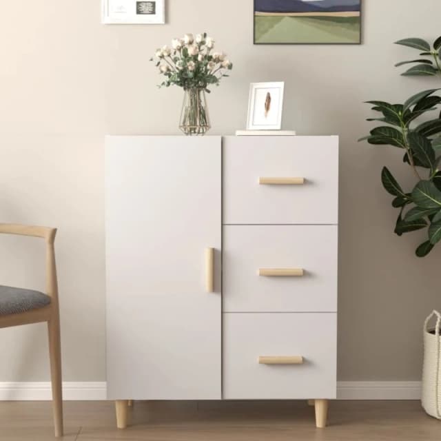 VIDAXL Sideboard White 69.5x34x90cm Engineered Wood Vidaxl 8720286972359