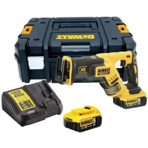 DEWALT DCS367P2 18v XR Compact Brushless Reciprocating Saw - 2 x 5.0ah Battery