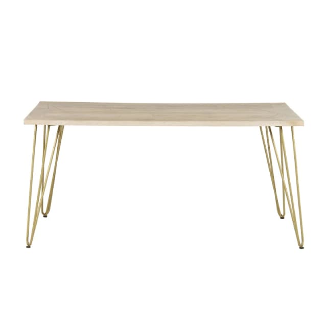 Indian Hub Light Gold Dining Table