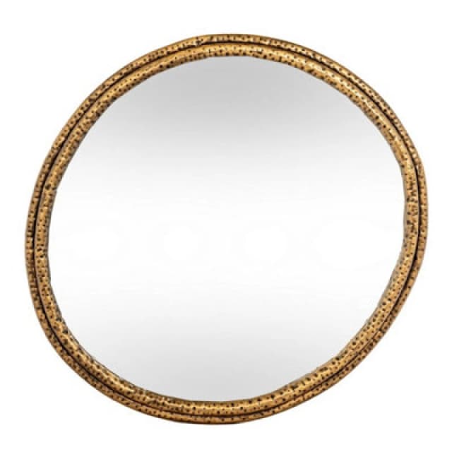 Hill Interiors Nahla Medium Mirror With Dimpled Frame - Glass - L4 X W78 X H73cm - Gold