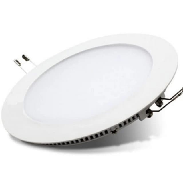 Ener-J Pack Of 4, 24W Recessed Round LED Mini Panel 280mm Diameter 6000K