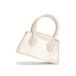 I Saw It First Mock Croc Faux Leather Mini Bag - White
