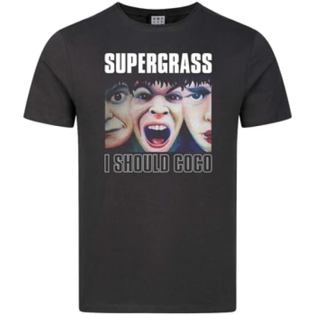 Amplified Mens I Should Coco Supergrass T-Shirt in Charcoal Size: XS Charcoal Male XS
