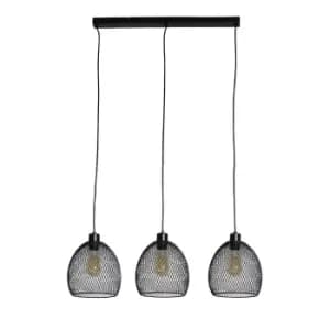 Novo 3 Way Matt Black Ceiling Light Low Hanging Pendant