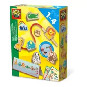 SES Creative My First Lacing Wooden Animal Beads