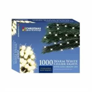 Christmas Workshop Warm White Ultra Bright LED String Chaser Lights - 1000 LED