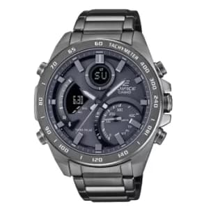 Casio Edifice Quartz Black Dial Black Bracelet Mens Watch ECB-900MDC-1AER