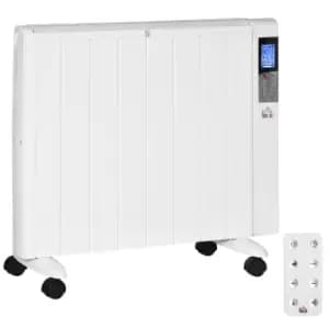 HOMCOM Convector Freestanding Radiator Heater in White, white