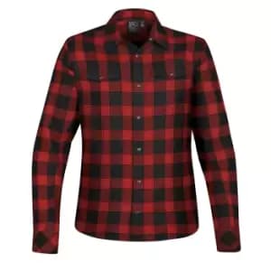 Stormtech Womens/Ladies Snap Front Long Sleeve Shirt (M) (Titanium Plaid)