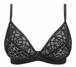 Freya SOIREE LACE PADDED PLUNGE BRA Black