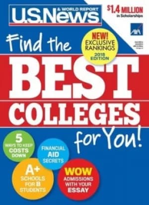 Best Colleges 2018 by U. S. News and World Report