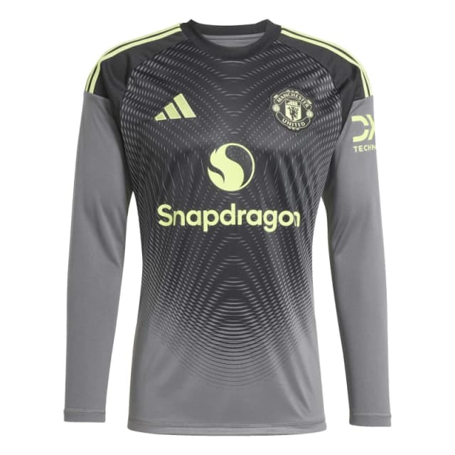 adidas Manchester United Long Sleeve Goalkeeper Shirt 2025 2026 Adults Grey male S
