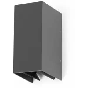 Blind dark gray garden wall lamp