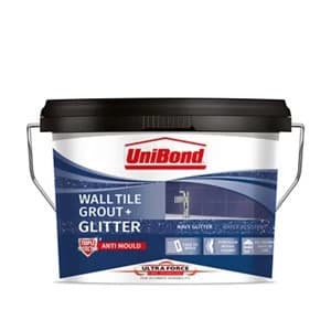 UniBond UltraForce Ready mixed Navy glitter Wall tile Grout 3.2kg Tub