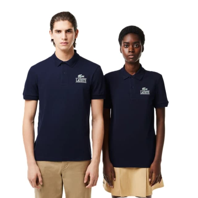 Lacoste Mens Short-Sleeve Polo Shirt Navy Blue male 2XS