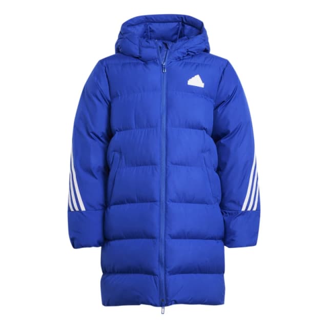 adidas Kids Future Icons Hooded Long Sleeve Puffer Jacket Semi Blue male 15-16 Years
