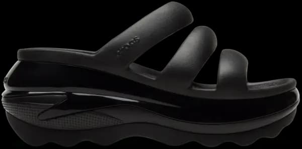 Crocs Unisex Mega Crush Triple Strap Slides Black W6/M5