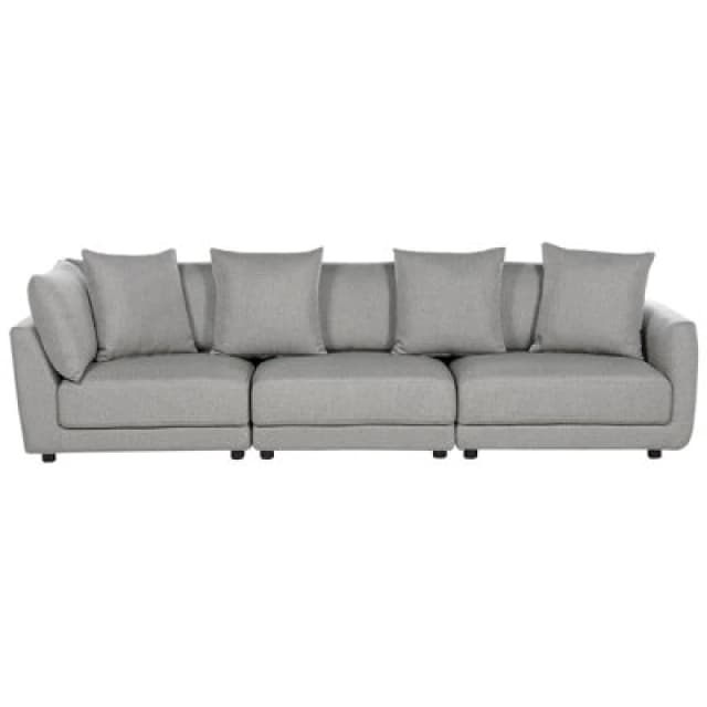 Beliani Sofa 3 Seater Sigtuna Fabric Light Grey