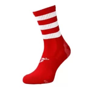 Precision Unisex Adult Pro Hooped Football Socks (7 UK-11 UK) (Red/White)