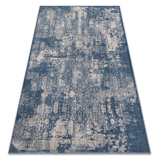 RugsX Carpet Wool Nain Ornament Vintage 7591/51644 Navy / Beige 80X150 Cm