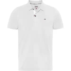 Tommy Hilfiger Slim Placket Polo - White