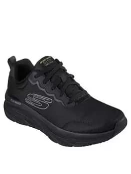 Skechers D'lux Walker Relaxed Fit Memory Foam Mesh Trainer, Black, Size 6, Men