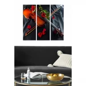 MDF248820439 Multicolor Decorative MDF Painting (3 Pieces)