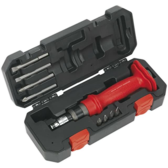 Loops 10 PACK Heavy Duty Impact Driver Set - Manual Tight Screw Remover Hammer Strike Multi