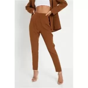 I Saw It First Chocolate Tailored Cigarette Trousers - Brown