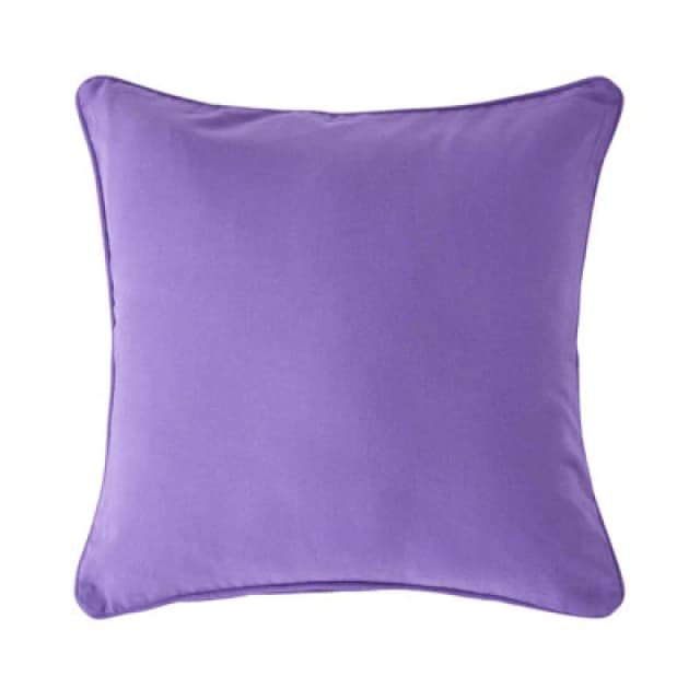 Homescapes Cotton Plain Purple Cushion Cover, 60 X 60 Cm
