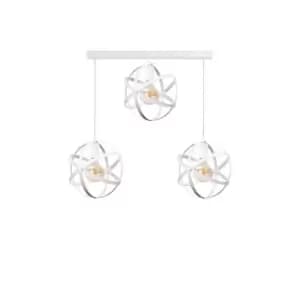 Pola Bar Pendant Ceiling Light White, 65cm, 3x E27