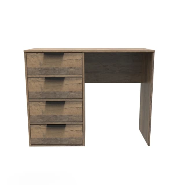 Ready Assembled 2 U Fuji 4 Drawer Vanity (Ready Assembled) in Dark Brown Dark Brown Unisex
