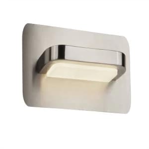 Integrated LED 1 Light Wall Satin Nickel, Frosted, White