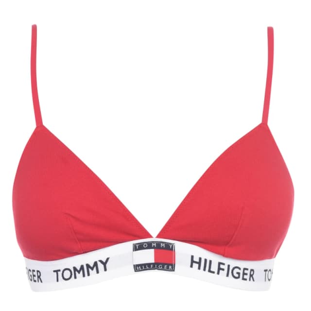 Tommy Hilfiger Organic Cotton Padded Triangle Bra - Red Red 8
