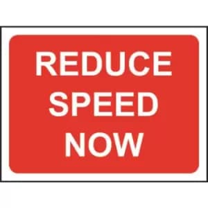 Zintec 1050 x 750mm Reduce Speed Now Road Sign with Frame