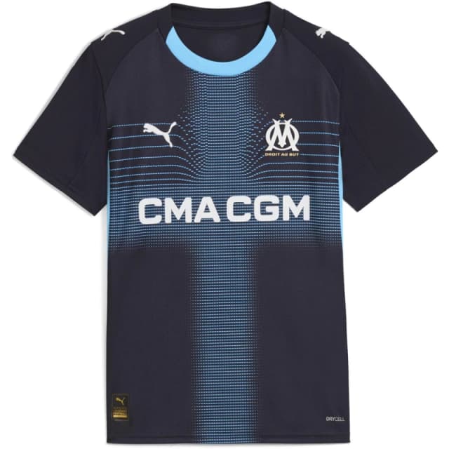 Puma Olympique Marseille Away Shirt 2025 2026 Juniors Navy/Blue unisex 9-10 (M)