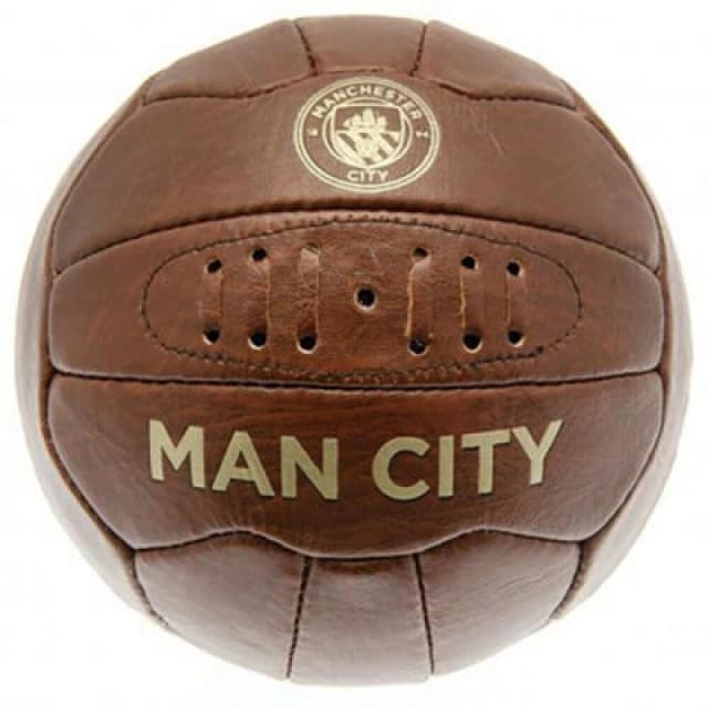 Manchester City Fc Retro Heritage Football Brown (5)