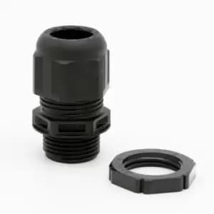 Wiska SPRINT GLP20 Cable Gland with locknut IP68 Black - 10100612
