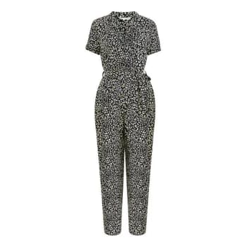Yumi Navy Animal Print Jumpsuit - Navy