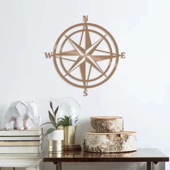 Compass - Copper Copper Decorative Metal Wall Accessory