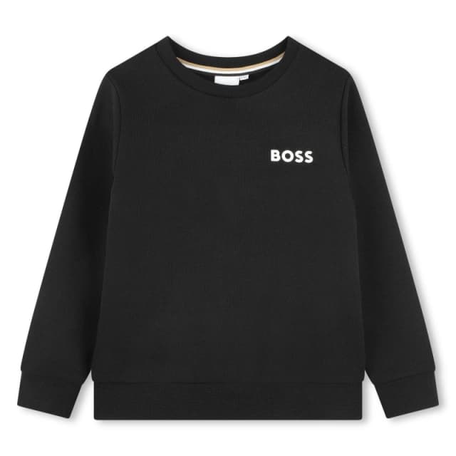 Boss Logo Sweatshirt Boys - Black 3 - 4 Years
