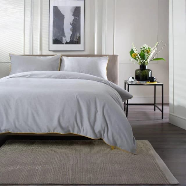 The Lyndon Company Yorkie Grey Duvet Cover Set Yorkie Yellow unisex Single