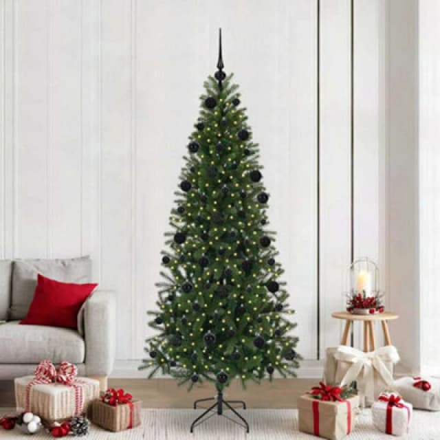 Vidaxl Artificial Christmas Tree With 300 Leds Green 210 Cm Pe And Pvc