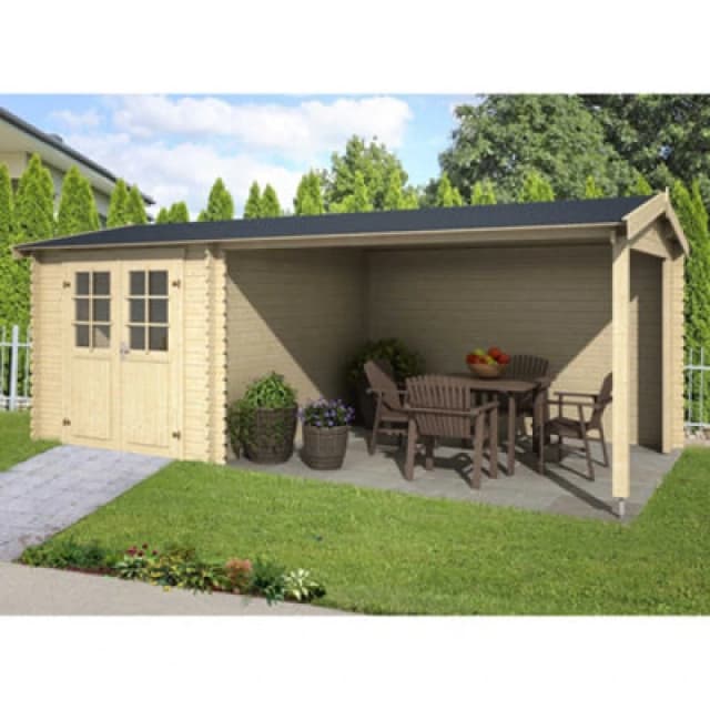 Lasita Maja Lasita Osland Ivana Log Cabin With Canopy Area 19 X 9 Ft