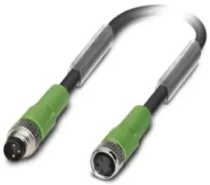 Phoenix Contact, SAC-3P-M 8MS/0.6-PUR/M 8FS Series, Straight M8 to Straight M8 Cable assembly, 3 Core 600mm Cable